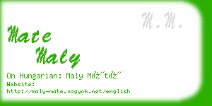 mate maly business card